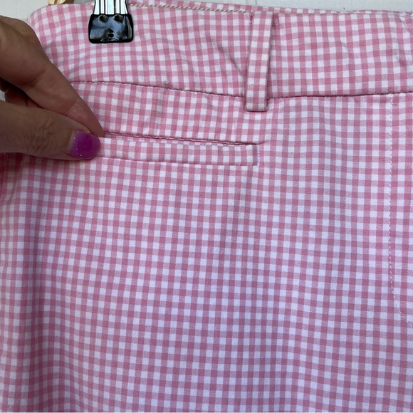 •Talbots• Perfect Crop Pink Gingham Pants - Size 8P - Picture 3 of 8